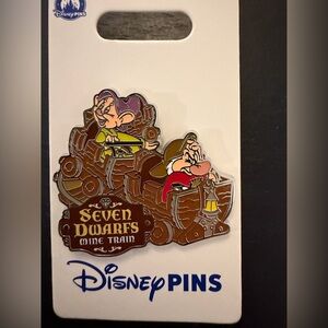 Disney Seven Dwarfs Mine Train Pin with Brown and Purple Accents